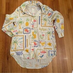 Calypso St Bart Button Down Shirt Size L (#1)
